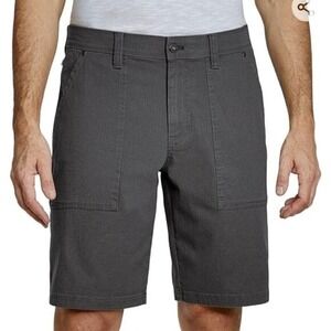 Weatherproof Men's Forged‎ Iron Utility Trail Cargo Shorts Gray Size 40W